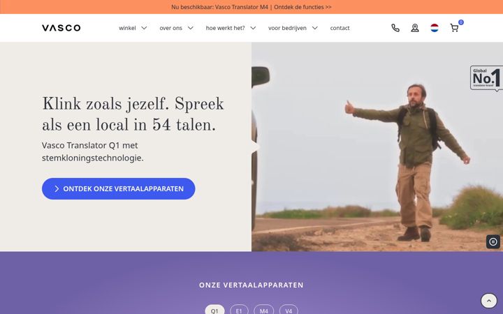 Snímek obrazovky vasco-electronics.nl