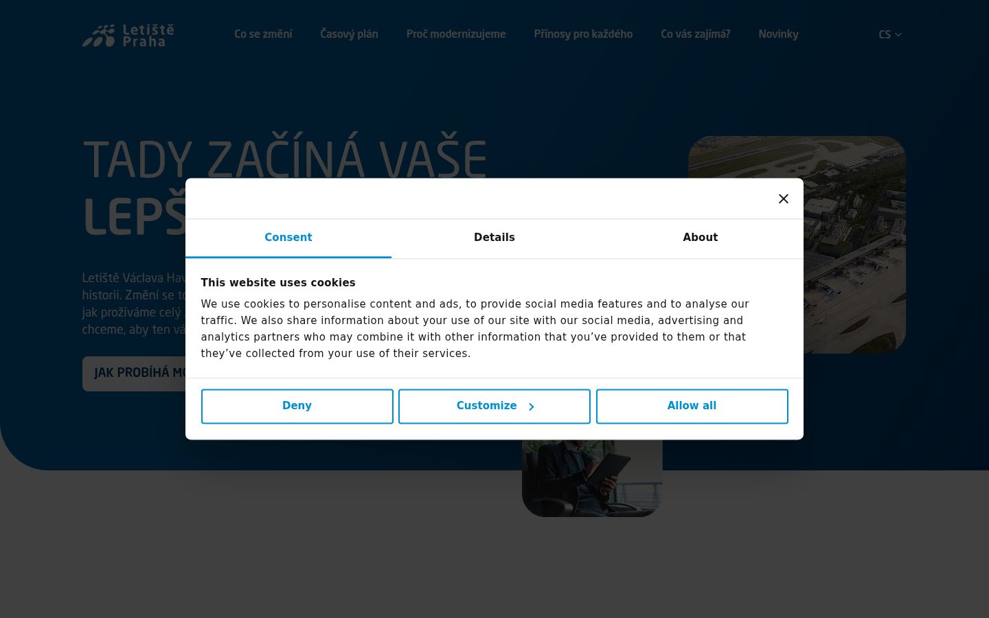 Zrzut ekranu banera zgody wyświetlanego przed jakąkolwiek interakcją