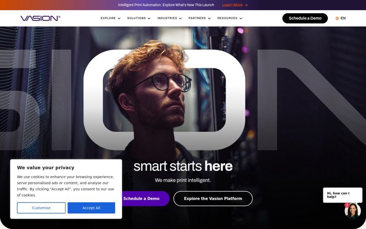Screenshot of vasion.com