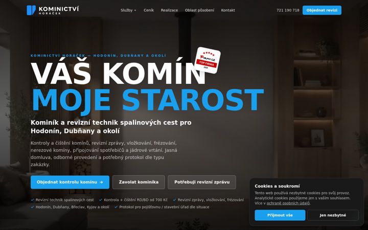Snimka zaslona za vaskomin.cz