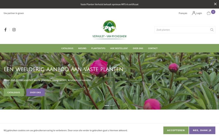 Screenshot of vasteplantenverhulst.be