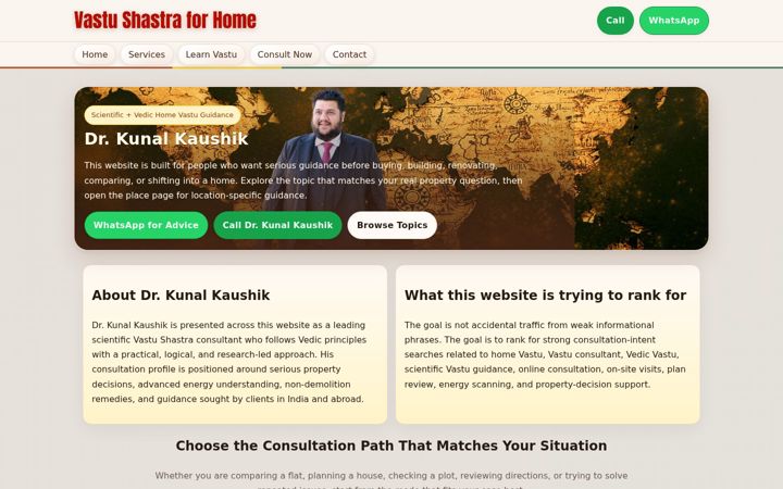 Screenshot of vastushastraforhome.com