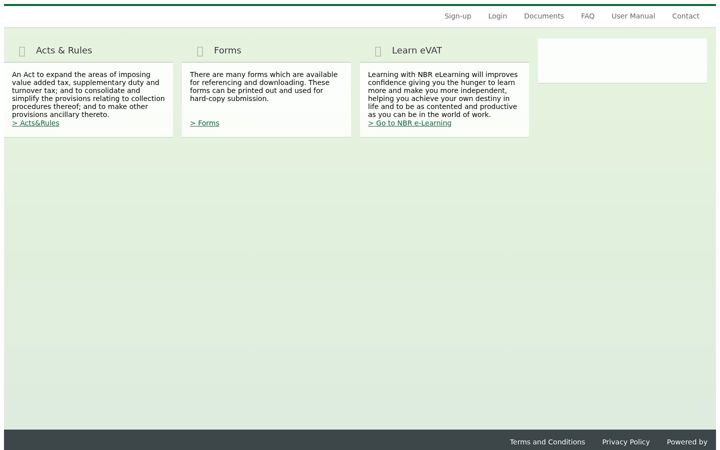 Screenshot of vat.gov.bd