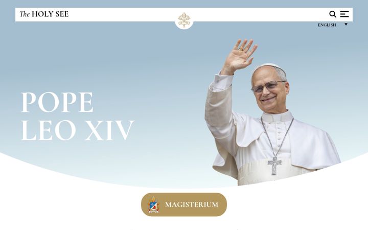Skærmbillede af vatican.va