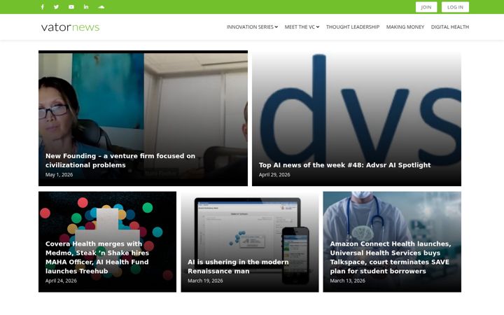 Screenshot of vator.tv