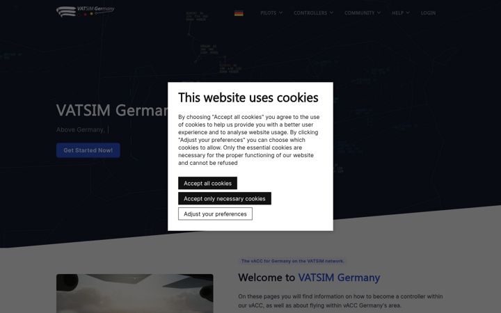 Screenshot of vatsim-germany.org