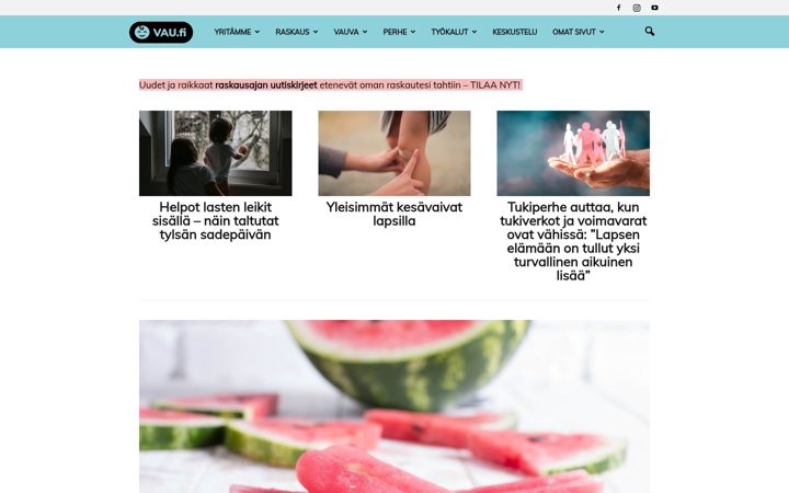 Screenshot of vau.fi