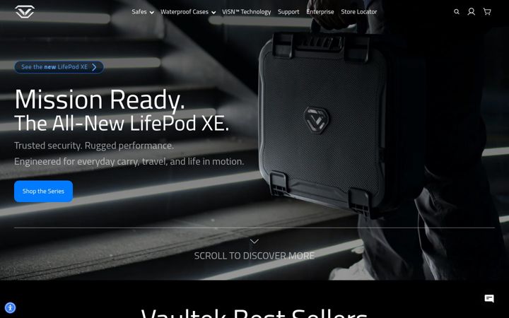 Screenshot of vaulteksafe.com