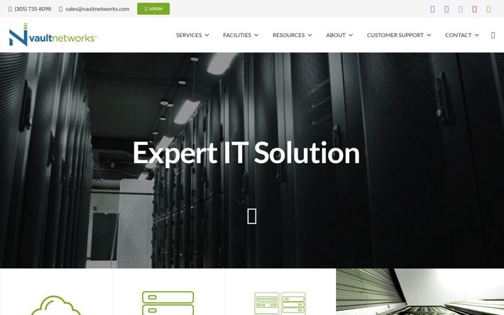 Screenshot of vaultnetworks.com