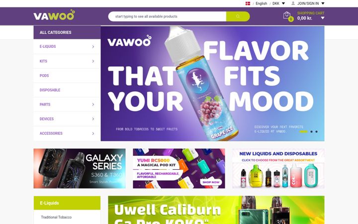 Screenshot of vawoo.com