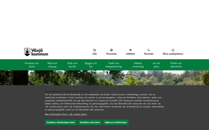 Screenshot of vaxjo.se