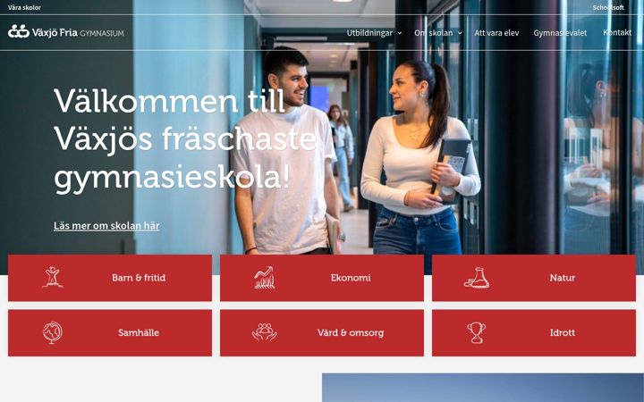 Screenshot of vaxjofria.com
