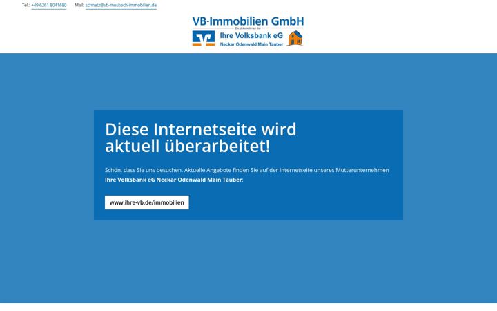 Screenshot of vb-mosbach-immobilien.de