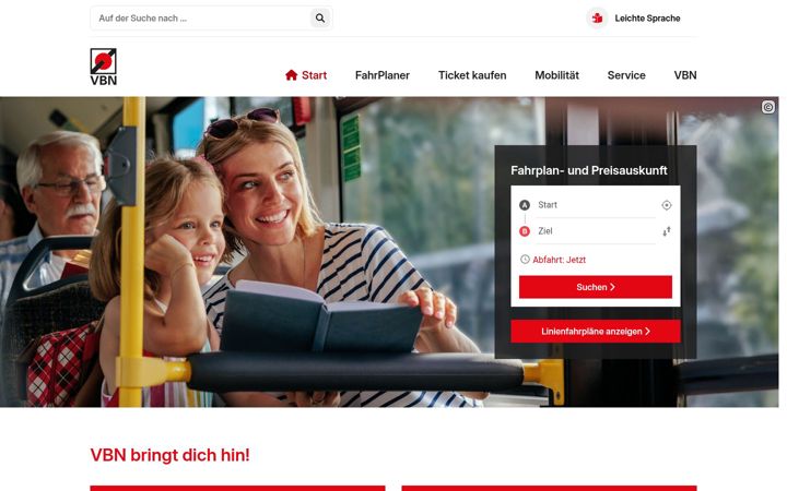 Screenshot of vbn.de