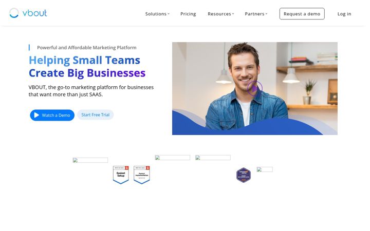 Screenshot von vbout.com