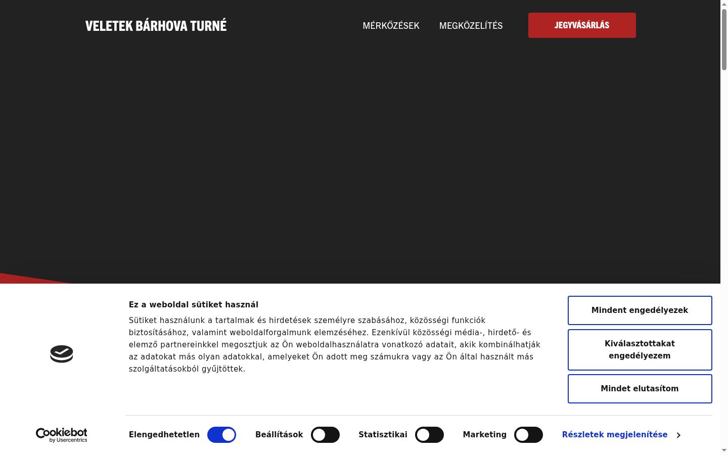 Captură de ecran a bannerului de consimțământ afișat înainte de orice interacțiune