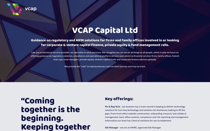 Screenshot of vcapcapital.com