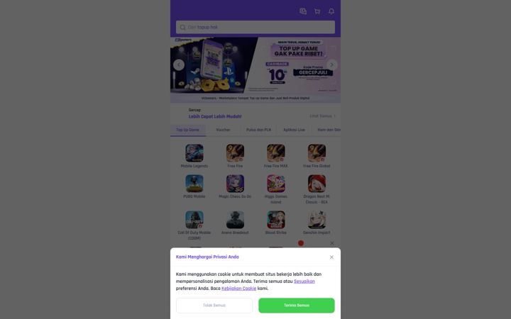 Screenshot di vcgamers.com