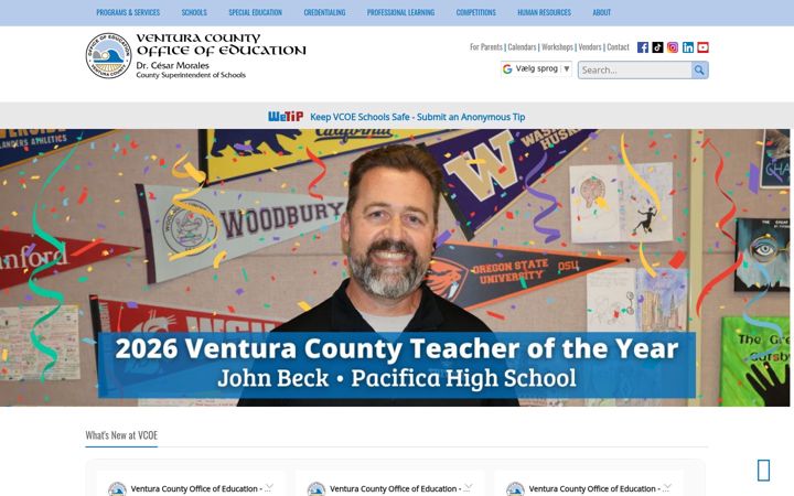 Screenshot of vcoe.org