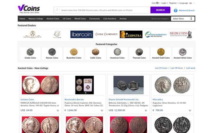 Screenshot of vcoins.com
