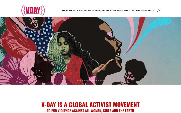 Screenshot of vday.org