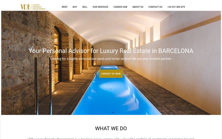 Snimka zaslona za vdbluxuryproperties.com
