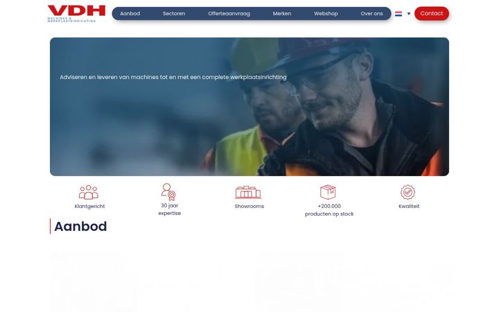 Ekraanipilt saidist vdhmachines.com