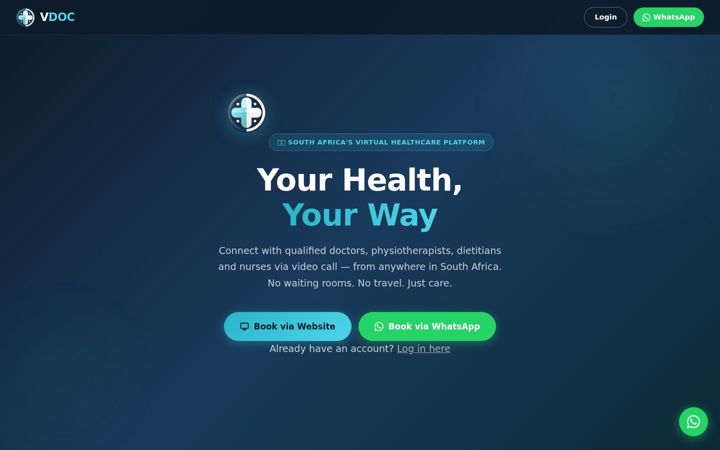 Screenshot of vdoc.co.za