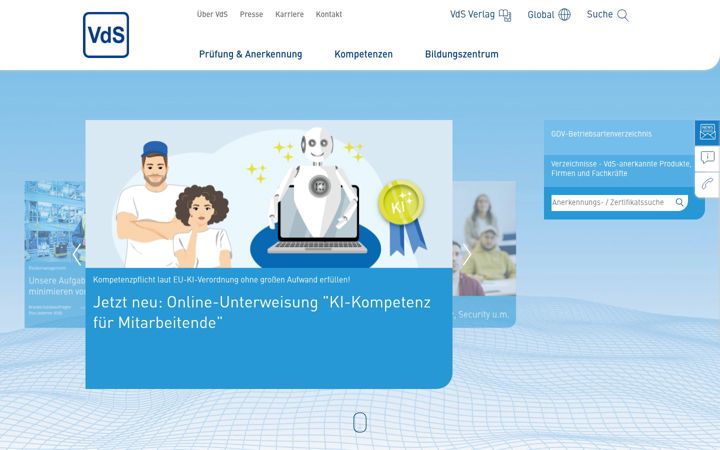Screenshot of vds.de