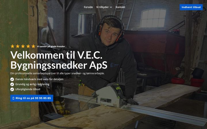 Screenshot of vecbs.dk