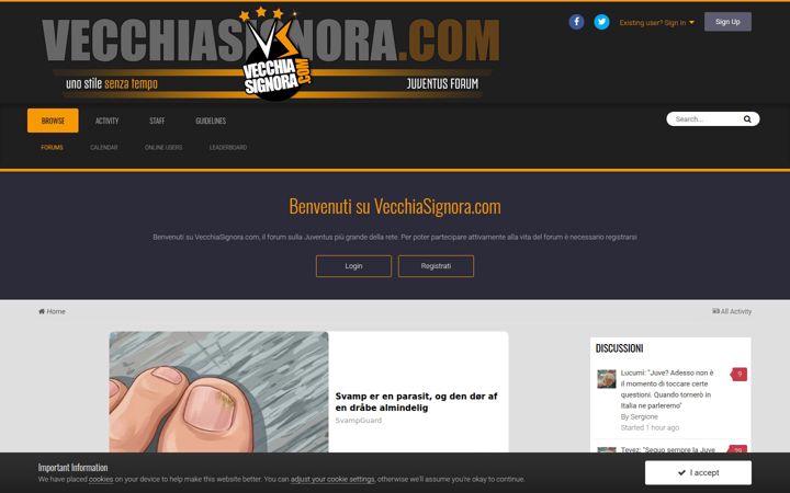 Ekraanipilt saidist vecchiasignora.com