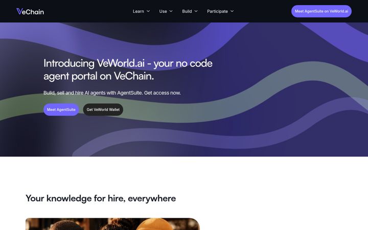 Screenshot of vechain.com