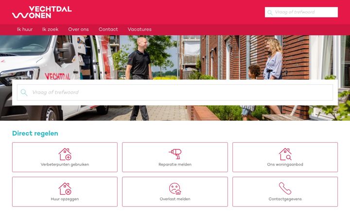 Screenshot of vechtdalwonen.nl