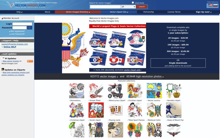 Screenshot of vector-images.com
