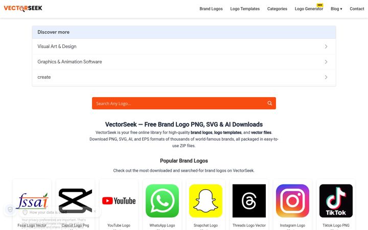 Screenshot di vectorseek.com