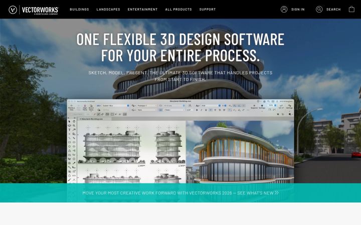 Screenshot of vectorworks.net