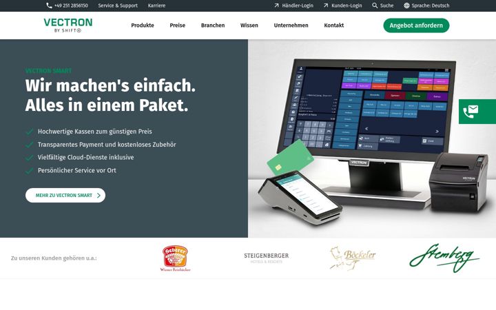 Screenshot of vectron-systems.com