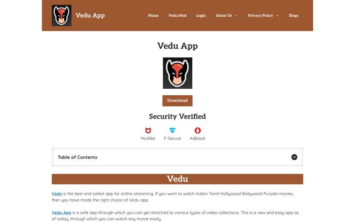 Screenshot of veduapp.org.in