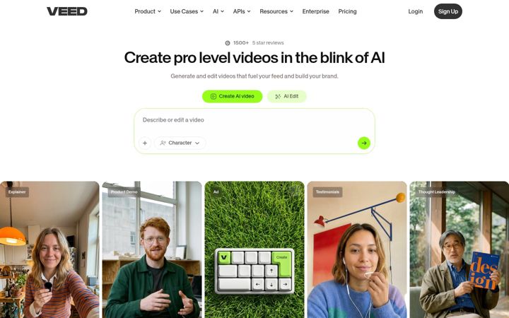 Captura de pantalla de veed.io