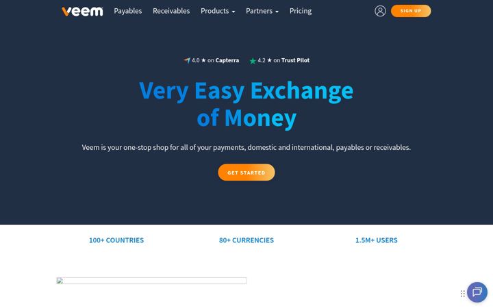 Screenshot of veem.com