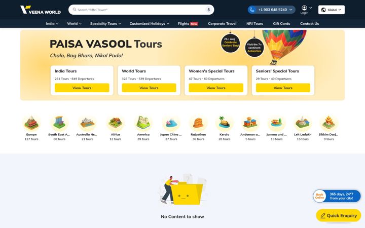 Zrzut ekranu veenaworld.com