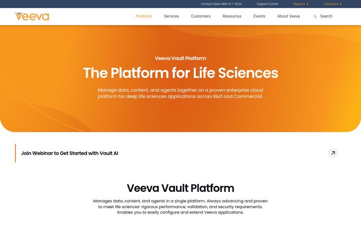 Kuvakaappaus sivustosta veevavault.com
