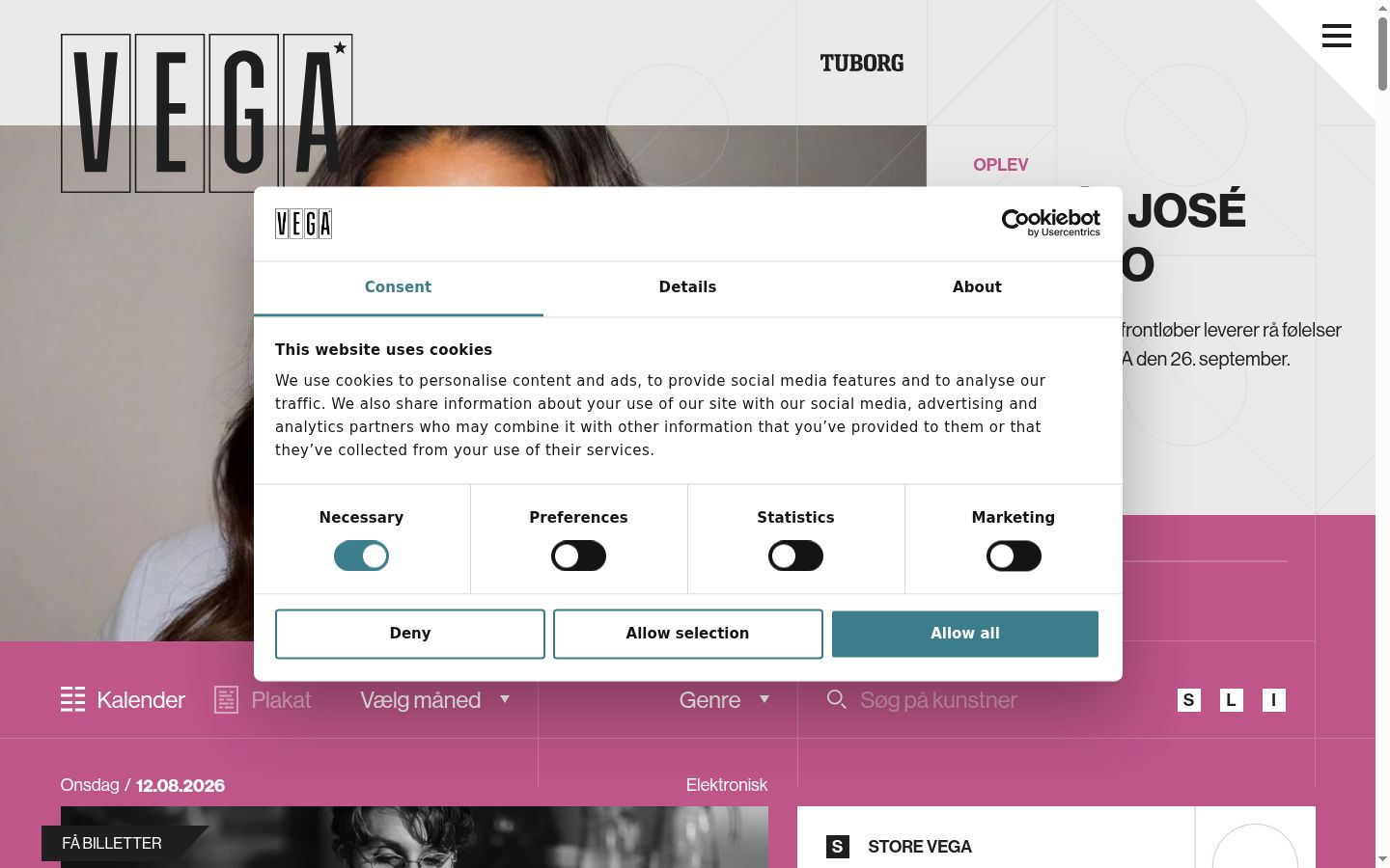 Screenshot tal-banner tal-kunsens muri qabel kwalunkwe interazzjoni