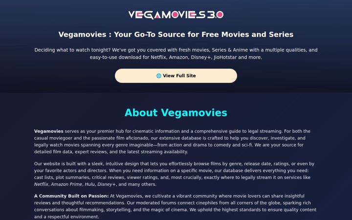 Screenshot of vegamovies.market