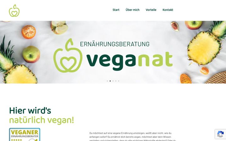 Kuvakaappaus sivustosta veganat.de