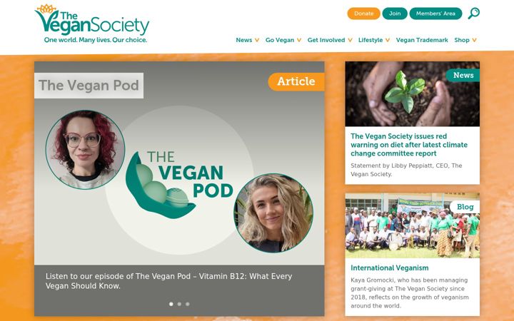 Képernyőkép: vegansociety.com