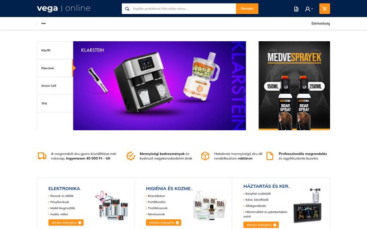 Skærmbillede af vegaonline.hu