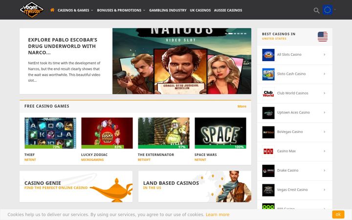 Ekraanipilt saidist vegasmaster.com
