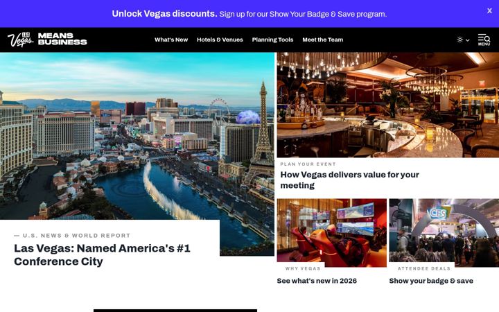Екранна снимка на vegasmeansbusiness.com