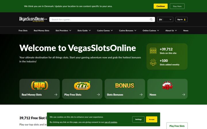 Screenshot του vegasslotsonline.com
